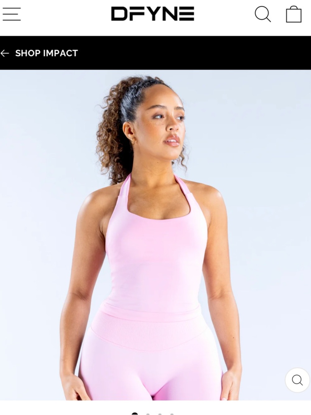 DFYNE Pink Halter Tank Top